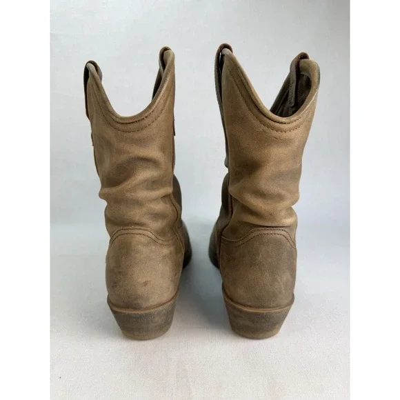 Ariat Boot Women Sz 7.5B Brown Taupe Reina Leather Cowgirl Western Slouch Bootie - Picture 7 of 10